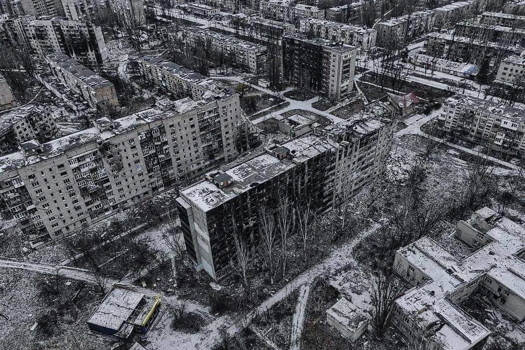 Как выглядит Авдеевка в декабре. Фото © t.me / Шейх Тамир