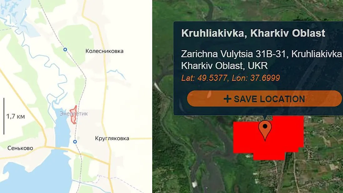 Карта Синьковки Харьковской области. Фото © Telegram / Направленец по Украине