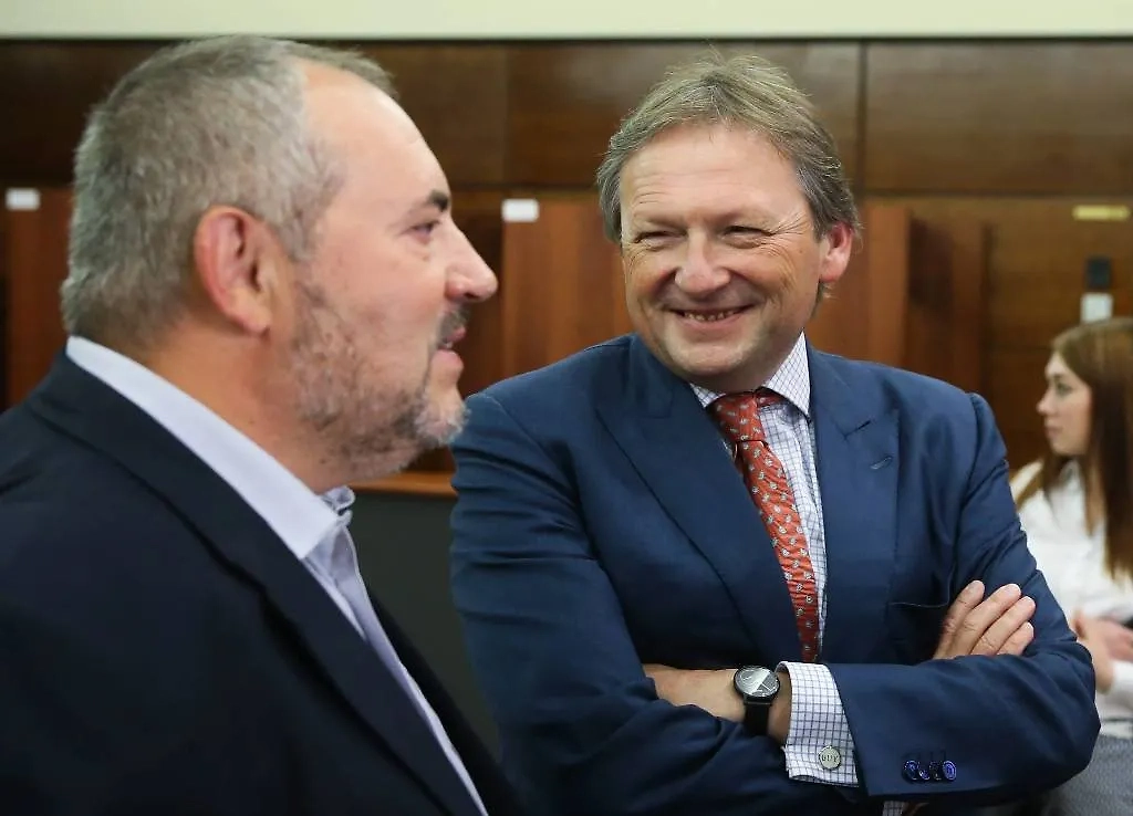 Политик Борис Надеждин и председатель Партии роста Борис Титов (слева направо). 12 июля 2016 года. Фото © ТАСС / Артём Коротаев