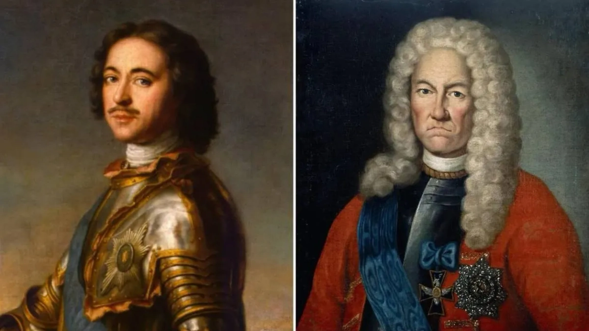 Пётр Первый и его личный мистик, шотландец Яков Брюс, «колдун с Сухаревой башни». Фото © Wikipedia / Натье Жан-Марк, © Wikipedia 