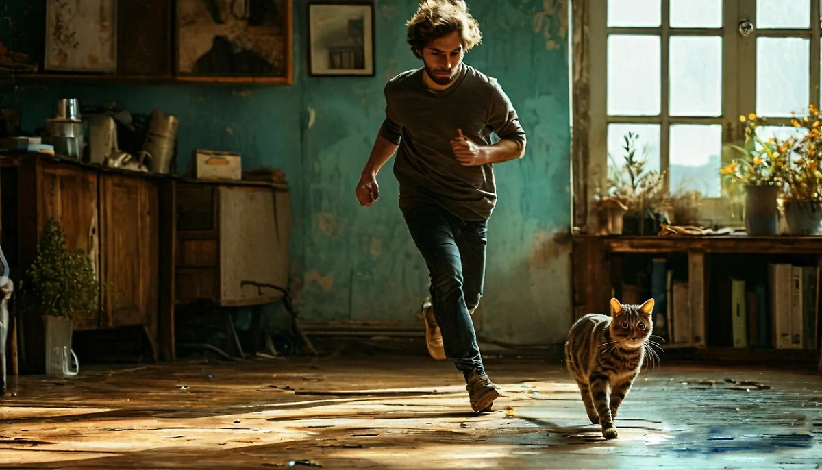 Гонять кошку во сне — к счастью в личной жизни. Фото © Шедеврум