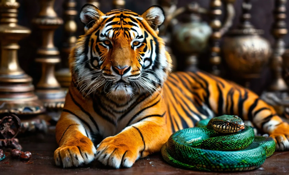 Красота и здоровье Тигра по китайскому гороскопу в год Зелёной Змеи 2025. Фото © Шедеврум