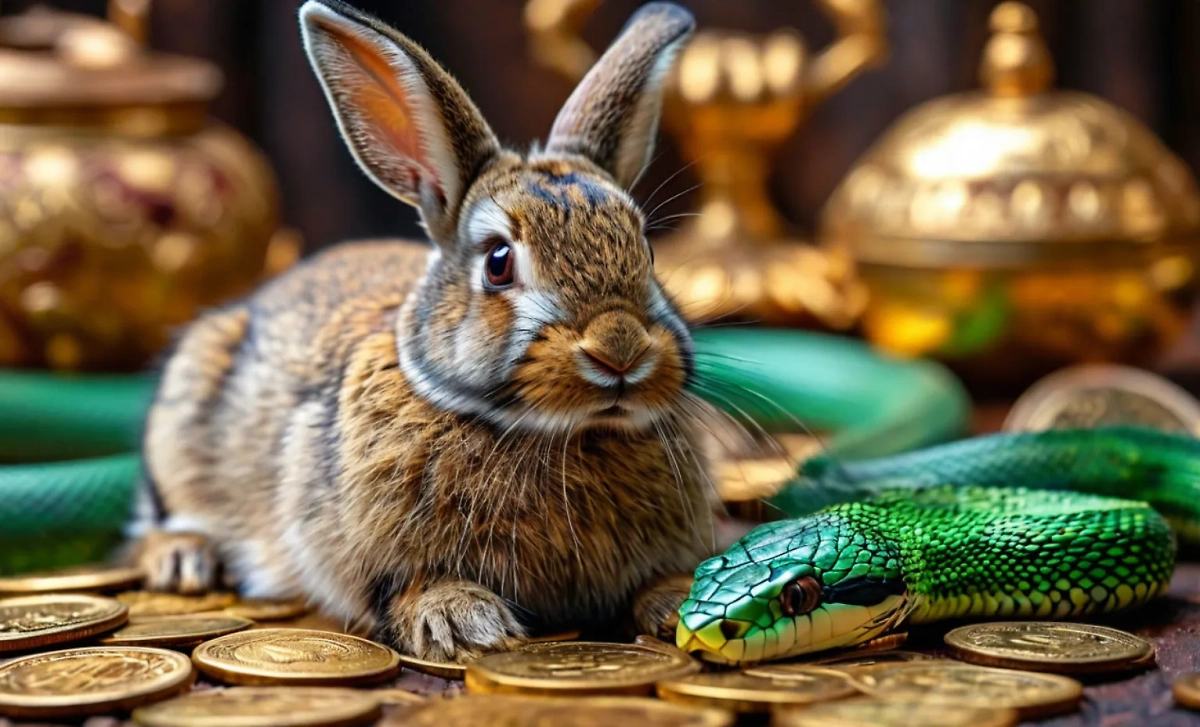 Как сложатся финансы в год Змеи 2025 у Кролика по китайскому гороскопу? Фото © «Шедеврум»