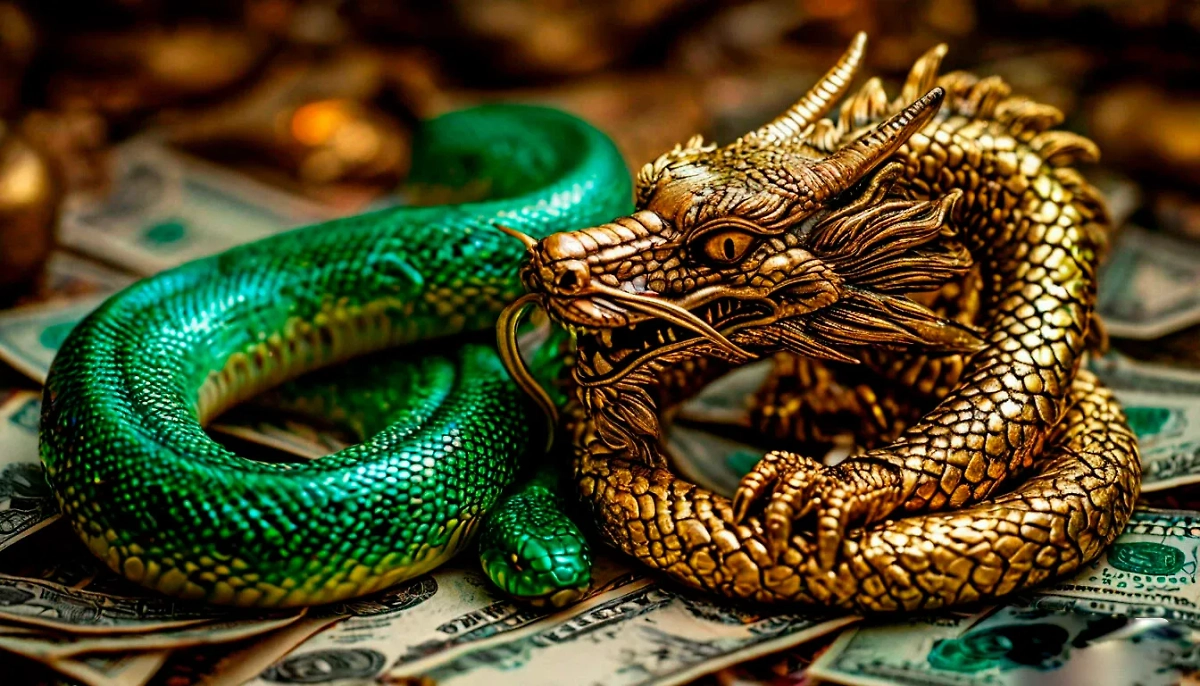 Денежный гороскоп 2025 для Дракона на год Зелёной Змеи. Фото © «Шедеврум»