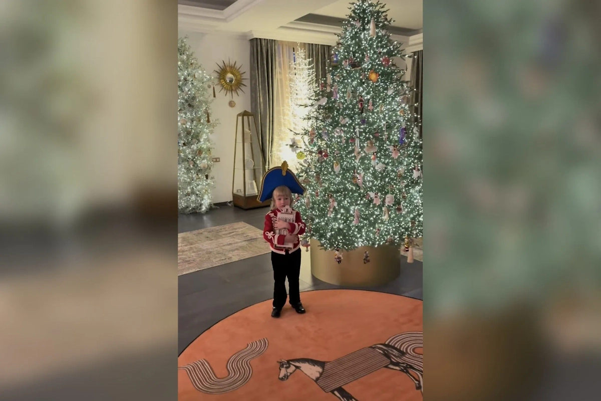 Яна Рудковская завесила ёлку гирляндой-паутинкой и симметрично украсила игрушками в тематике «Щелкунчика». Фото © Instagram (признан экстремистской организацией и запрещён на территории Российской Федерации) / rudkovskayaofficial