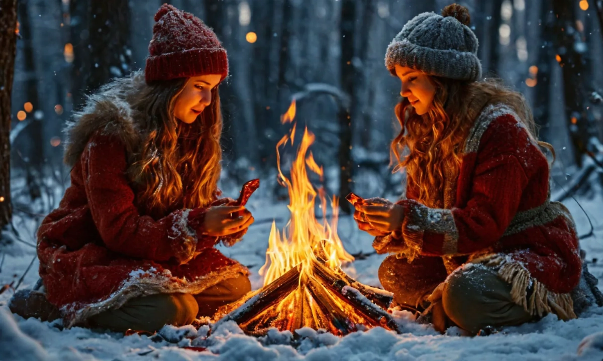 Для этого святочного гадания нужно разжечь костёр из осиновых поленьев. Фото © Шедеврум