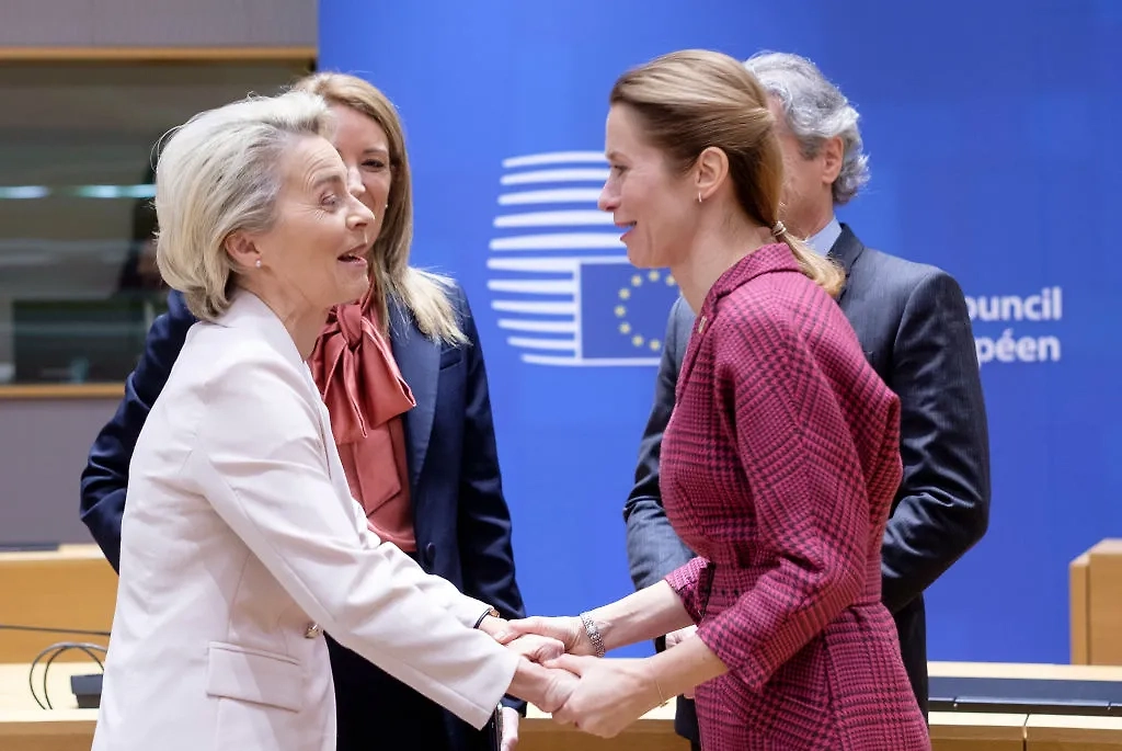 Кая Каллас с лидерами Украины, НАТО, ЕС и США. Фото © Getty Images / Thierry Monasse