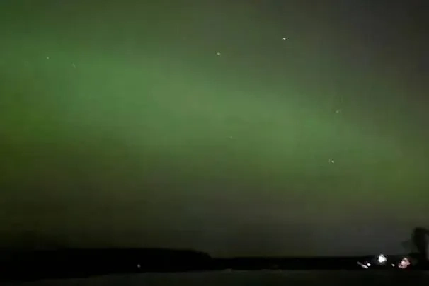 Северное сияние в Ивановской области, посёлок Каминский. Фото © Vk / AstroAlert | Наблюдательная астрономия