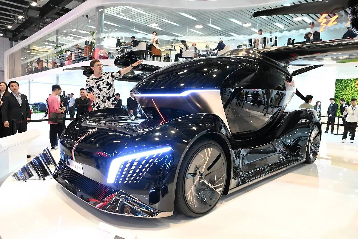 Летающий автомобиль от Hongxi. Фото © Getty Images / NurPhoto