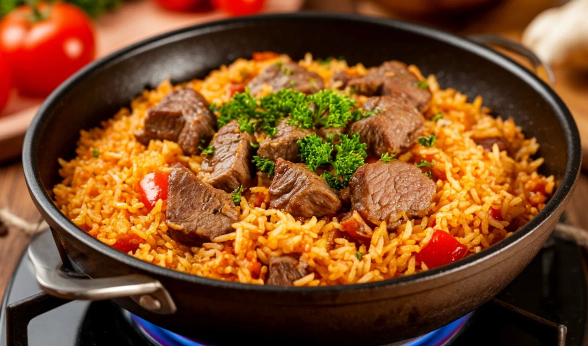Вкусный плов можно приготовить на сковородке. Фото © «Шедеврум»