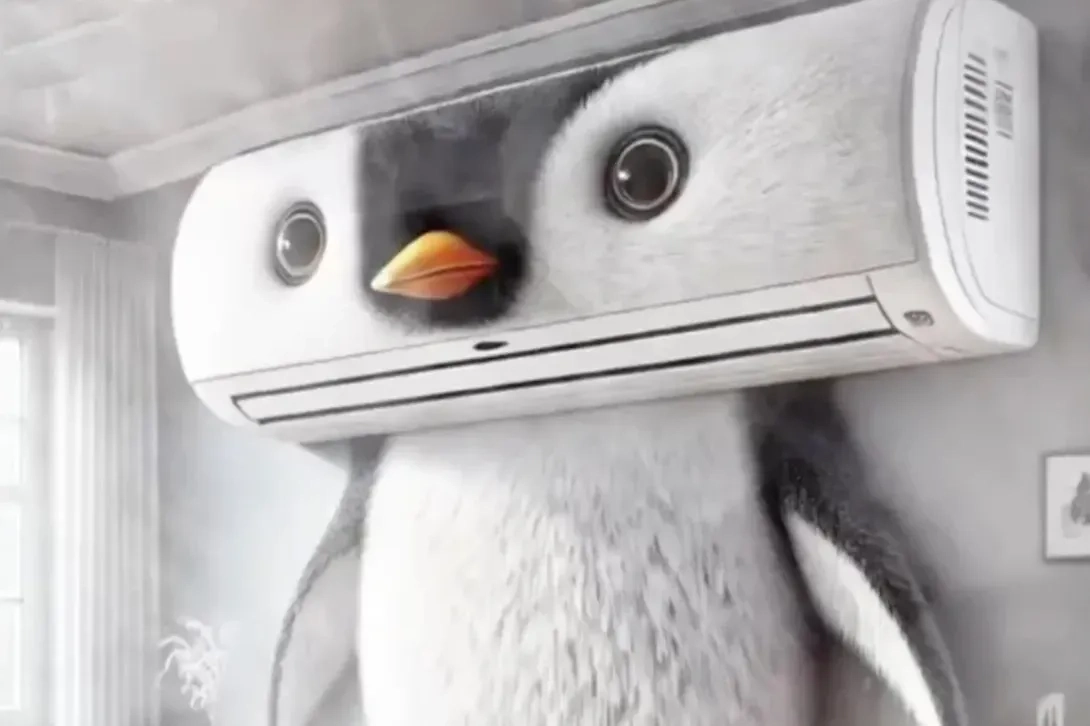 Пингвин-кондиционер тоже покорил Интернет. Фото © hi-tech