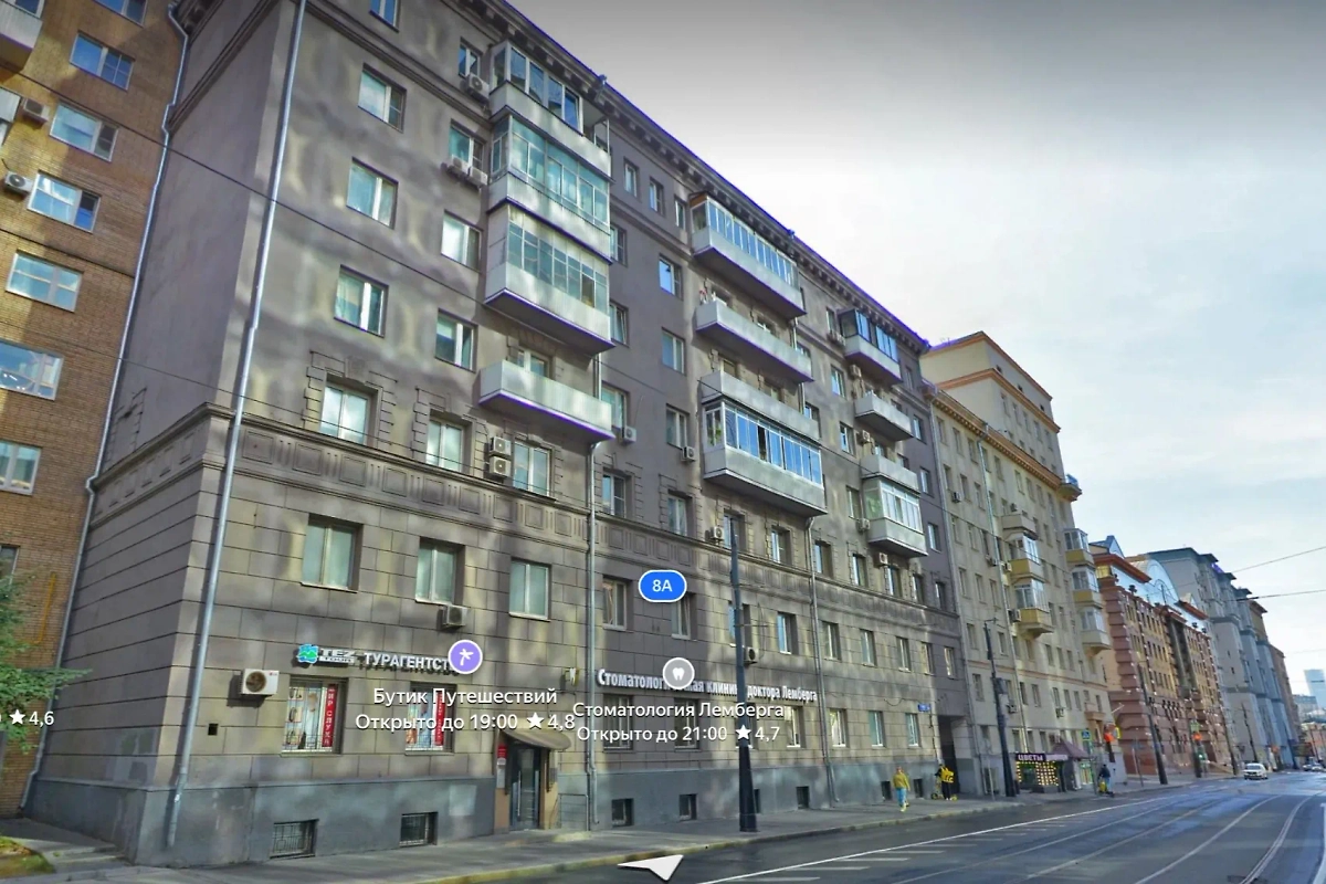 Первая столичная квартира Татьяны Брухуновой находится в этом доме. Фото © yandex