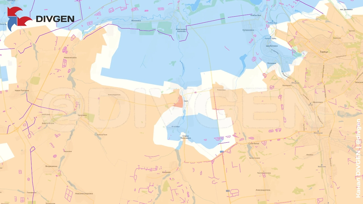 Карта СВО на 27 мая 2025 года. Армия России наступает у Старой Николаевки. Фото © Telegram / DIVGEN 🚩 Карта СВО