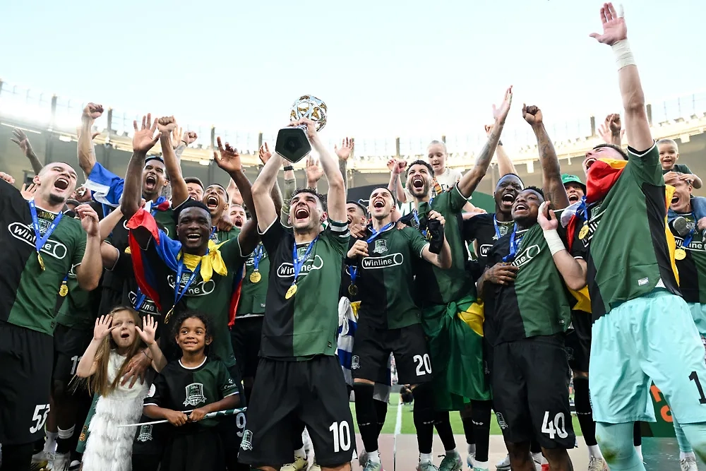 «Краснодар» впервые победил в чемпионате России по футболу. Фото © ТАСС / Степан Ноздрев