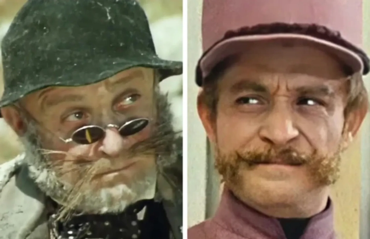 Владимир Этуш и Ролан Быков: от злодеев до комедийных героев. Фото © Кадр из фильма «Приключения Буратино», режиссёр Леонид Нечаев, сценарист Инна Веткина, Алексей Толстой / Kinopoisk. Кадр из фильма «Женитьба Бальзаминова», режиссёр Константин Воинов, сценаристы Константин Воинов, Александр Островский / Kinopoisk