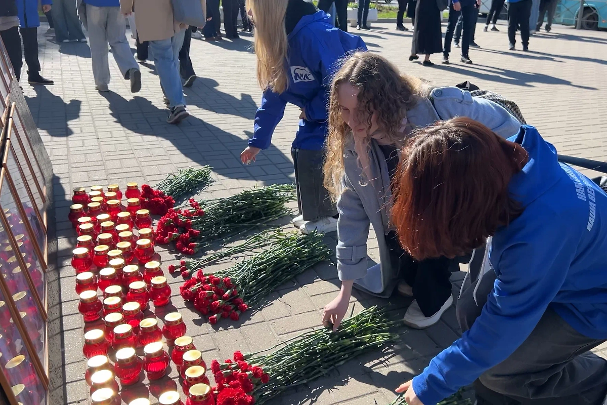 Кадр с акции «Одесса. Помним». Фото © Telegram / Единая Россия. Официально