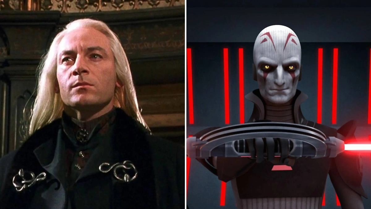 Джейсон Айзекс перевоплощался в зловещих персонажей. Фото © Кадр из фильма «Гарри Поттер и Тайная комната», режиссёр Крис Коламбус, сценаристы Стивен Кловз, Дж.К. Роулинг / Kinopoisk, © Кадр из мультфильма «Звёздные войны: Повстанцы», режиссёры Дэйв Филони, Стюарт Ли, Боско ЭнДжи и др., сценаристы Саймон Кинберг, Кэрри Бек, Дэйв Филони и др. / Kinopoisk