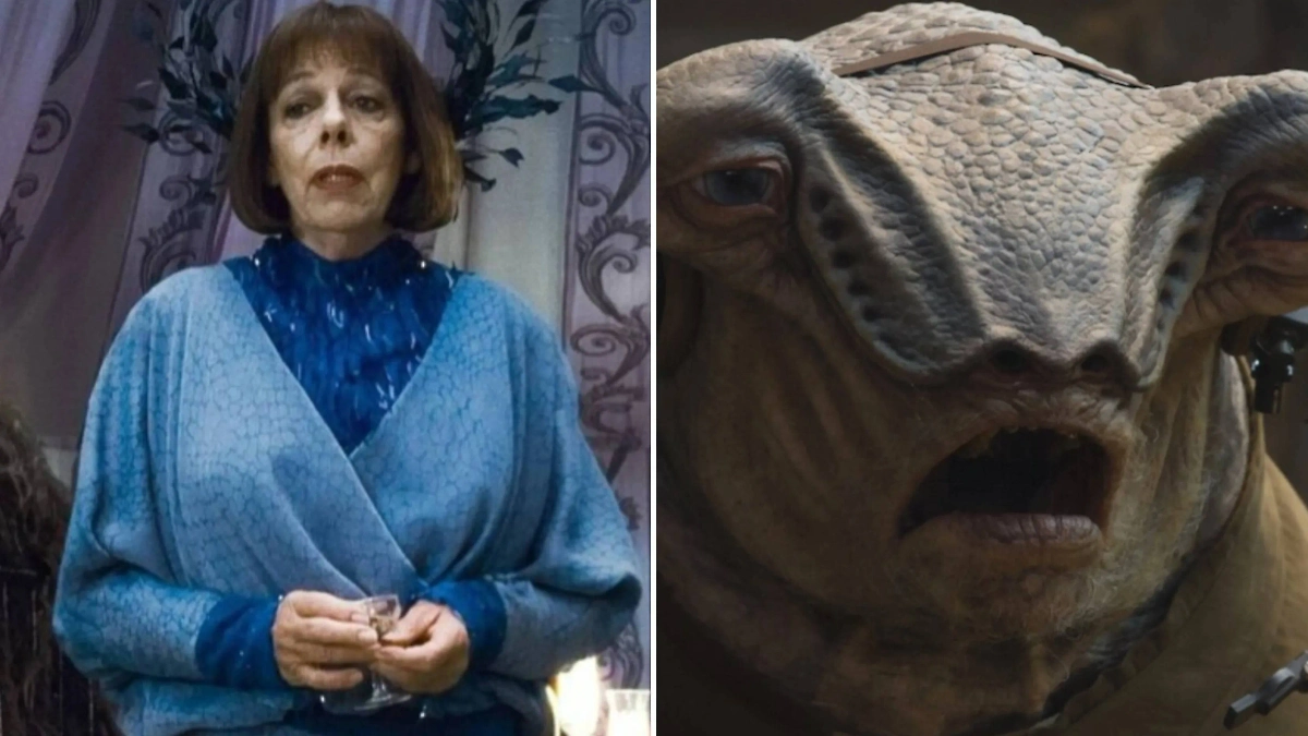 Иэн Уайт подарил «Гарри Поттеру» своё могучее тело для женской роли. Фото © Кадр из фильма «Гарри Поттер и Кубок огня», режиссёр Майк Ньюэлл, сценаристы  Стивен Кловз, Дж.К. Роулинг / Kinopoisk, © Кадр из фильма «Звёздные войны: Пробуждение силы», режиссёр  Джей Джей Абрамс, сценаристы Лоуренс Кэздан, Джей Джей Абрамс, Майкл Арндт и др. / Kinopoisk