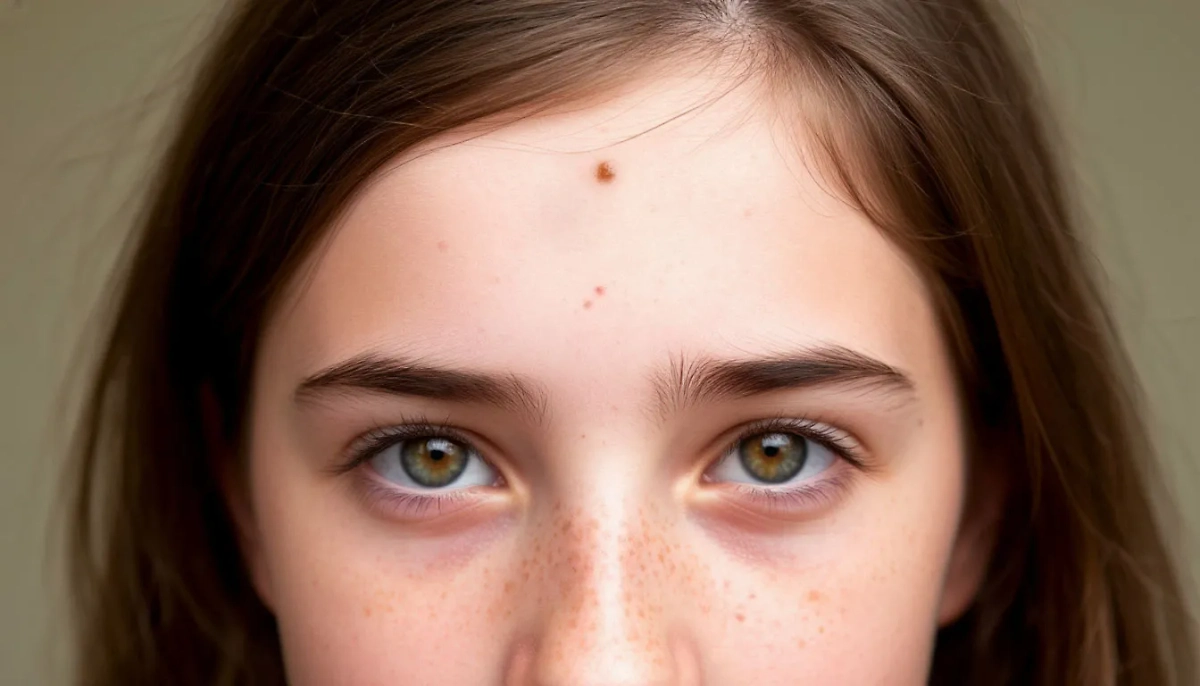 Почему родинки на лбу называют третьим глазом и как они притягивают деньги. Фото © «Шедеврум»