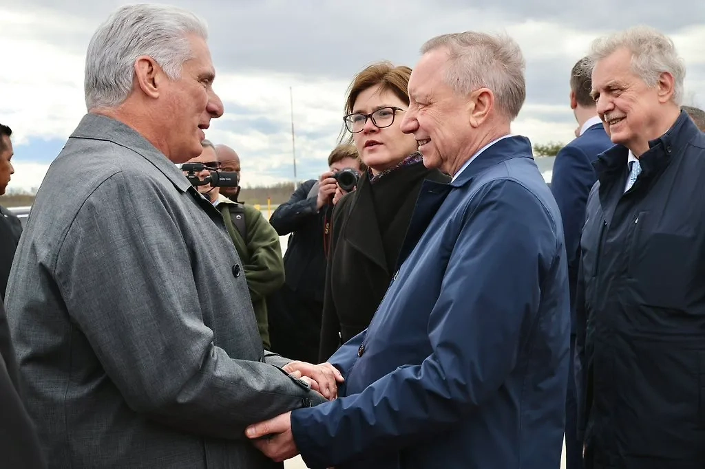 Диас-Канель и Александр Беглов. Фото © X / Presidencia Cuba