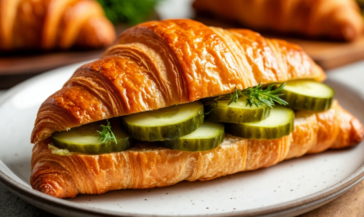 Обрусевший круассан с солёным огурцом — желанное блюдо россиян.  Фото © «Шедеврум»
