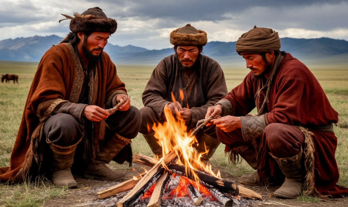 Но кто же придумал современный шашлык? Это были кочевники. Фото © «Шедеврум»