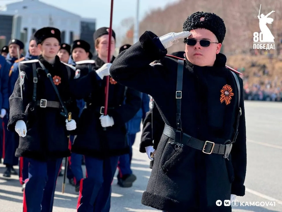 Парад Победы. Фото © VK / Правительство Камчатского края