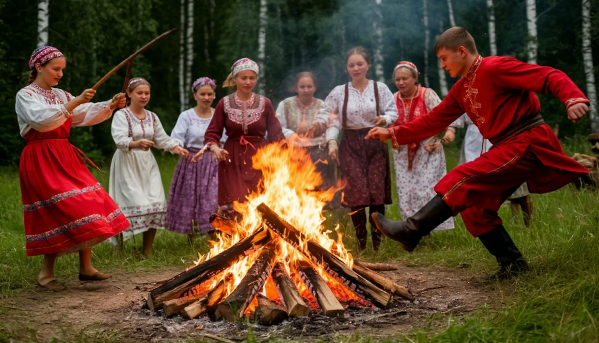 Огонь — это мощный магический инструмент. В нём никогда не заводится нечистая сила. Фото © «Шедеврум»