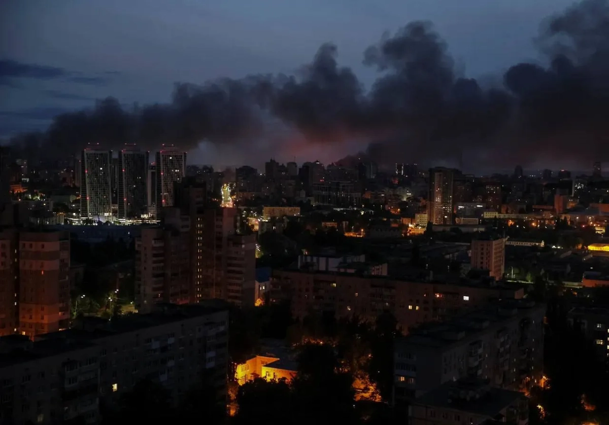 Киев утром 10 июня. Обложка © threads (Соцсеть запрещена в РФ; принадлежит корпорации Meta, которая признана в РФ экстремистской) / jerusalemdavid777