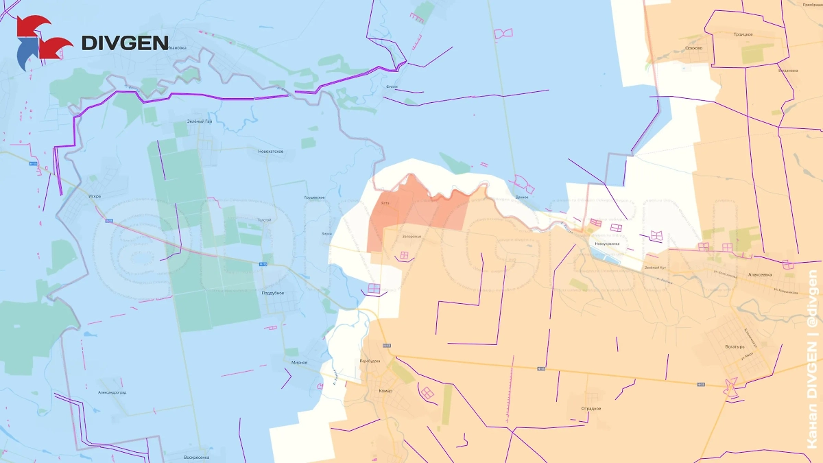 Карта СВО на 26 июня 2025 года. Бойцы 36-й гвардейской мотострелковой бригады 29-й армии освободили населённый пункт Ялта Донецкой Народной Республики. Фото © Telegram / DIVGEN 🚩 Карта СВО