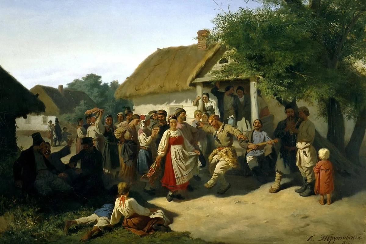 На День семьи, любви и верности традиционно ходили в храм, а потом начинали летний покос. Фото © Wikipedia / Трутовский Константин Александрович