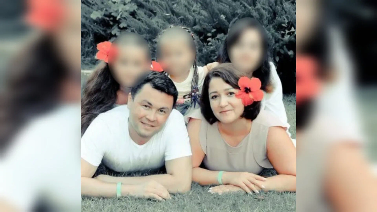 Азамат Ибатуллин, его супруга Гульназ и их дети. Фото © VK / Гульназ Ибатуллина (Ибатуллина)