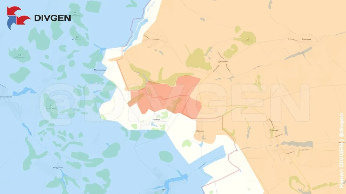 Карта СВО от 6 июня 2025 года. Армия России расширяет наступление в Сумской области. Фото © Telegram / DIVGEN 🚩Карта СВО 
