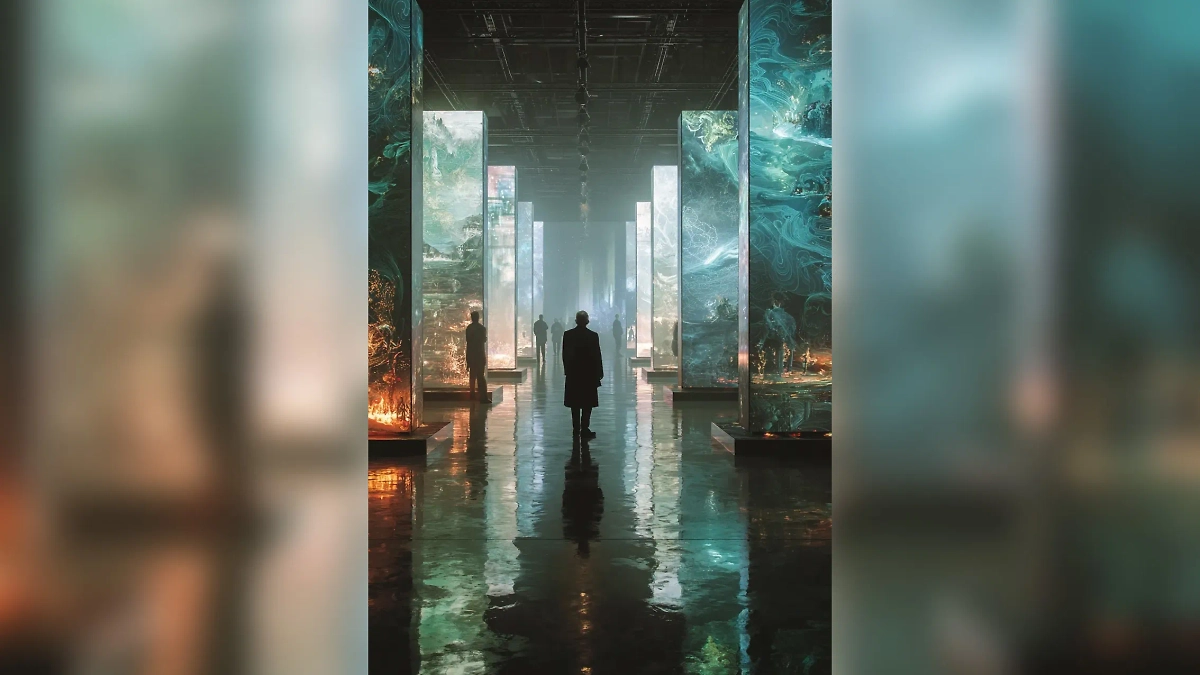 Очки дополненной реальности помогут вам побеседовать с Гагариным. Фото © Midjourney