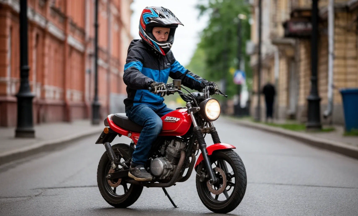 На питбайк могут потребоваться права категории М, которые можно получить с 16 лет. Фото © «Шедеврум»