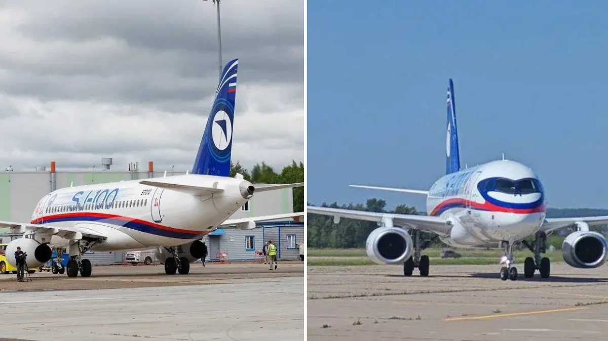 Ещё один «Суперджет» на отечественных двигателях ПД-8 перелетел через страну. Видео © Telegram / ПАО «ОАК»