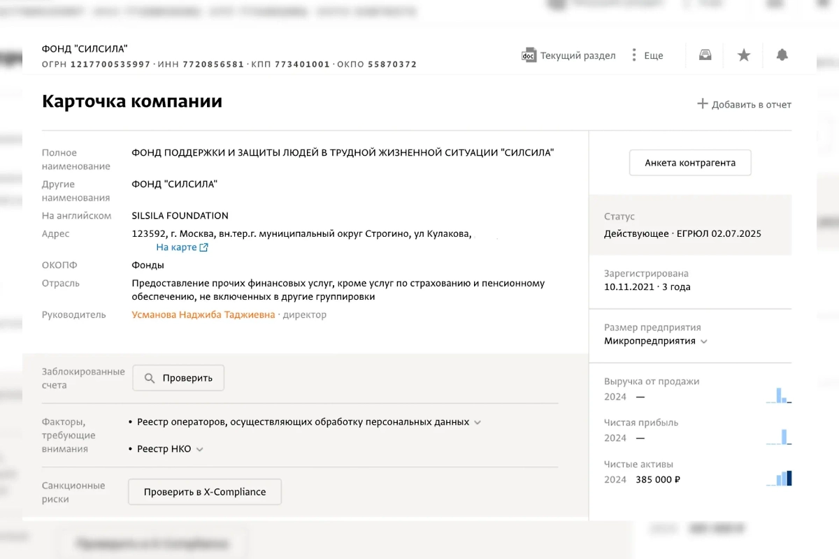 Официально фонд Манижи показывал скромные отчёты. Фото © spark-interfax