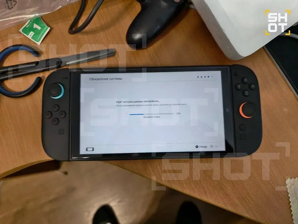 Консоль Nintendo Switch 2 не обновляется. Фото © Telegram / SHOT