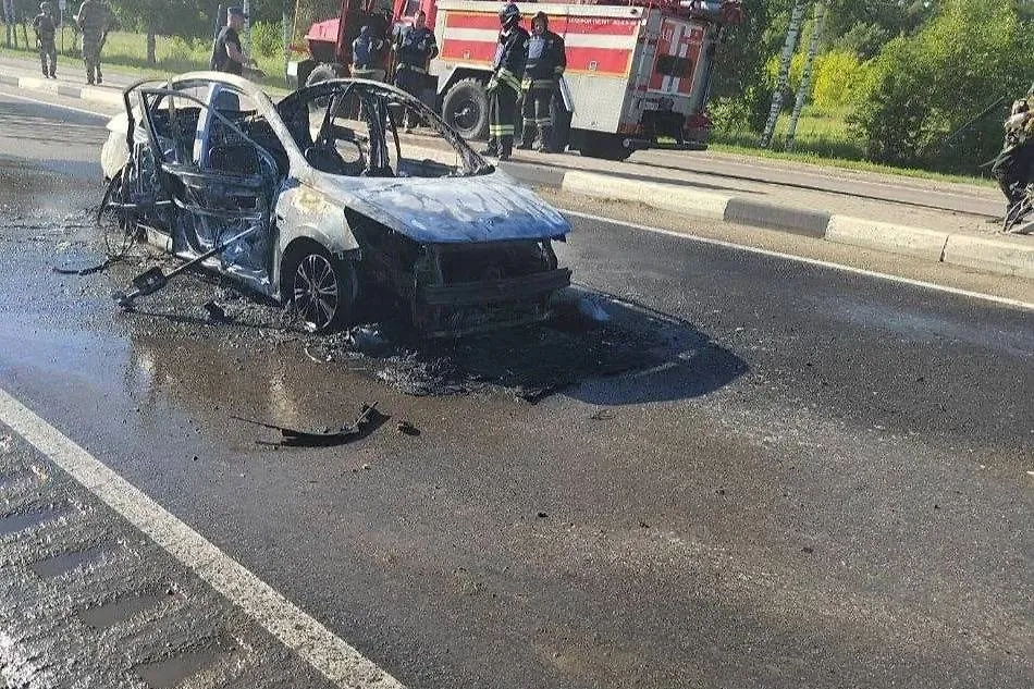 Кадр с места происшествия. Фото © Telegram / Настоящий Гладков