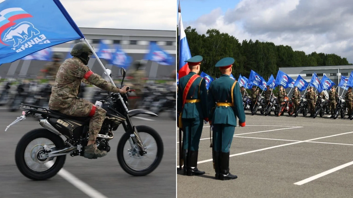 «Единая Россия» и фонд «Ветераны СВО и КТО» передали 100 мотоциклов бойцам ЦВО. Фото © Telegram / Единая Россия. Официально