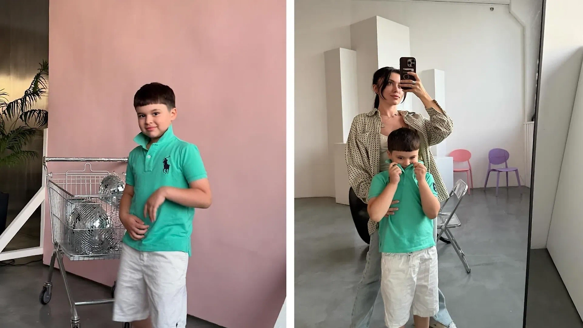 Ева Карицкая с сыном. Обложка © Instagram (признан экстремистской организацией и запрещён на территории Российской Федерации) / evaevakaritskayaa