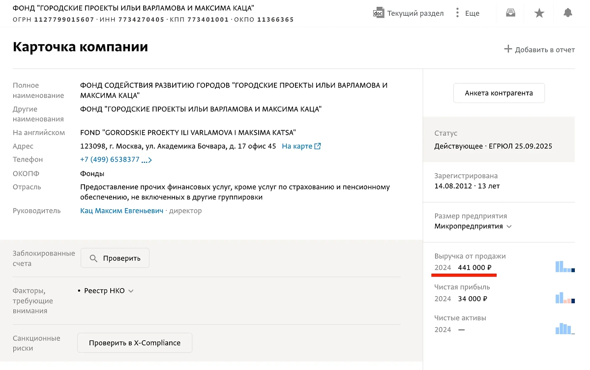 Максим Кац* всё ещё зарабатывает в России. Фото © spark-interfax.ru