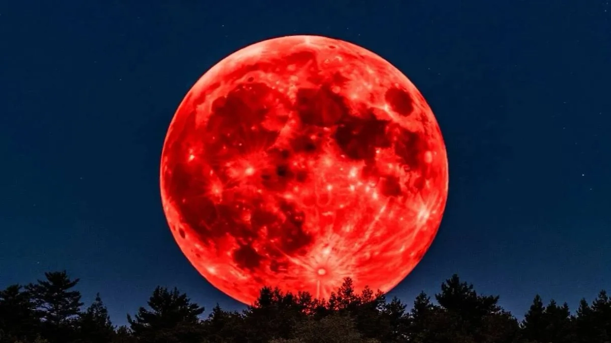 Кровавая Луна — это лунное затмение. Диск окрашивается в красный, поэтому такое название. 