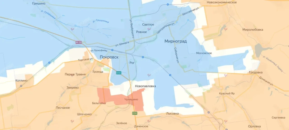 Карта СВО на 22 сентября 2025 года. Армия России уже в Красноармейске. Фото © divgen