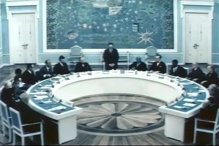 «Комитет 19» — это фильм о политических проблемах, снятый на «Мосфильме». Его герои — сотрудники ООН. Фото © «Комитет 19» (1971), режиссёр Савва Кулиш, сценаристы Сергей Михалков, Александр Шлепянов, Савва Кулиш / Kinopoisk 