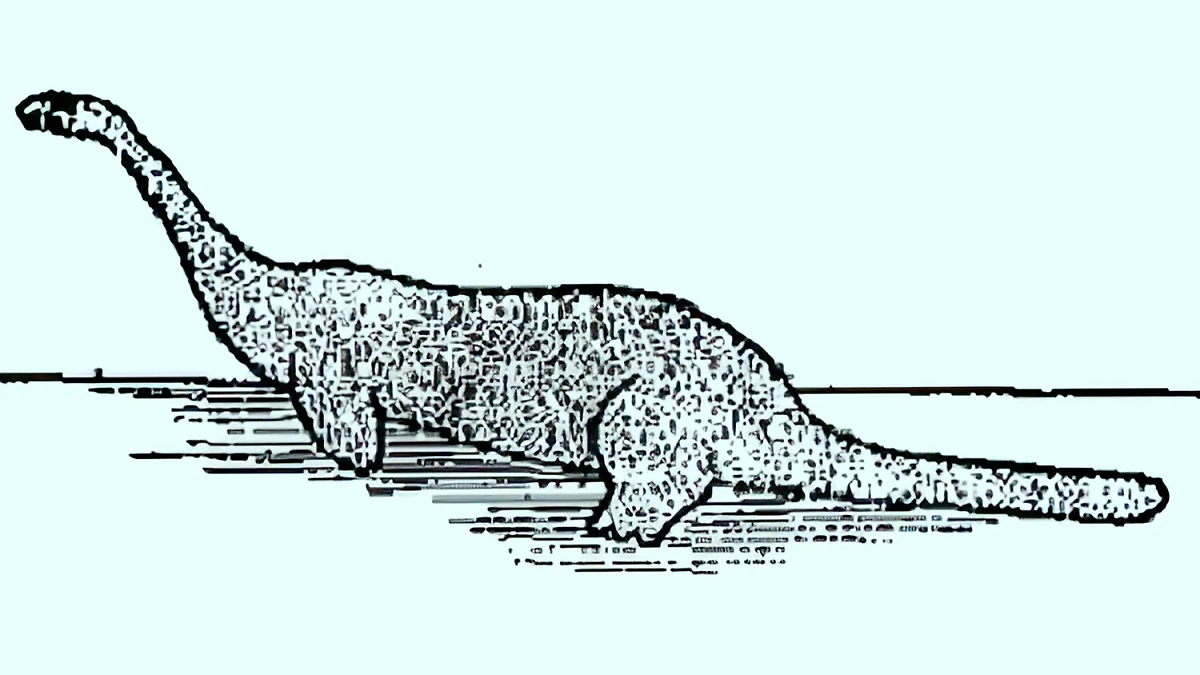 Так схематически Артур Грант изобразил чудовище, которое видел в 1934 году. Фото © Wikipedia