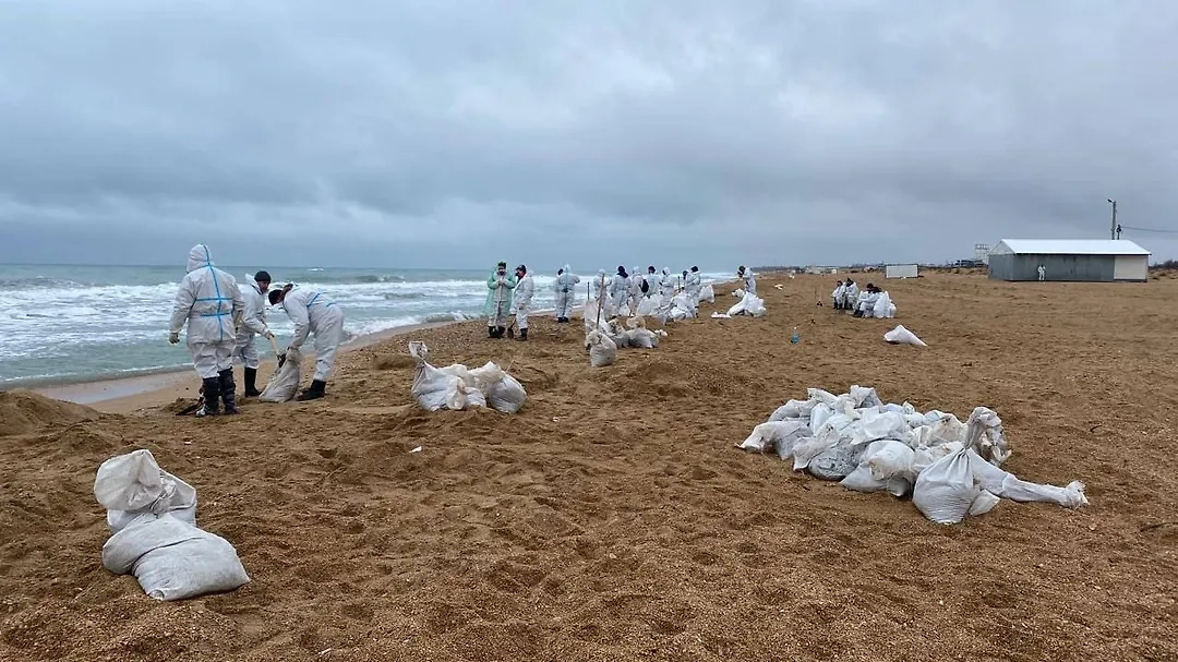Добровольцы работают с самого утра. Фото © VK / Оперативный штаб — Краснодарский край
