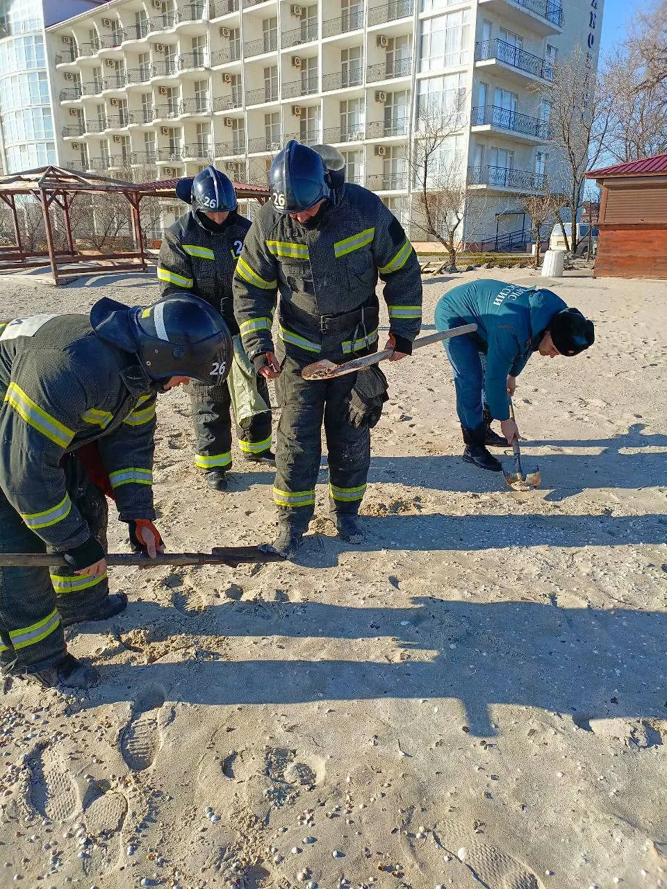 На побережье Азовского моря в Запорожской области обнаружили выбросы мазута. Фото © Telegram / Балицкий Евгений