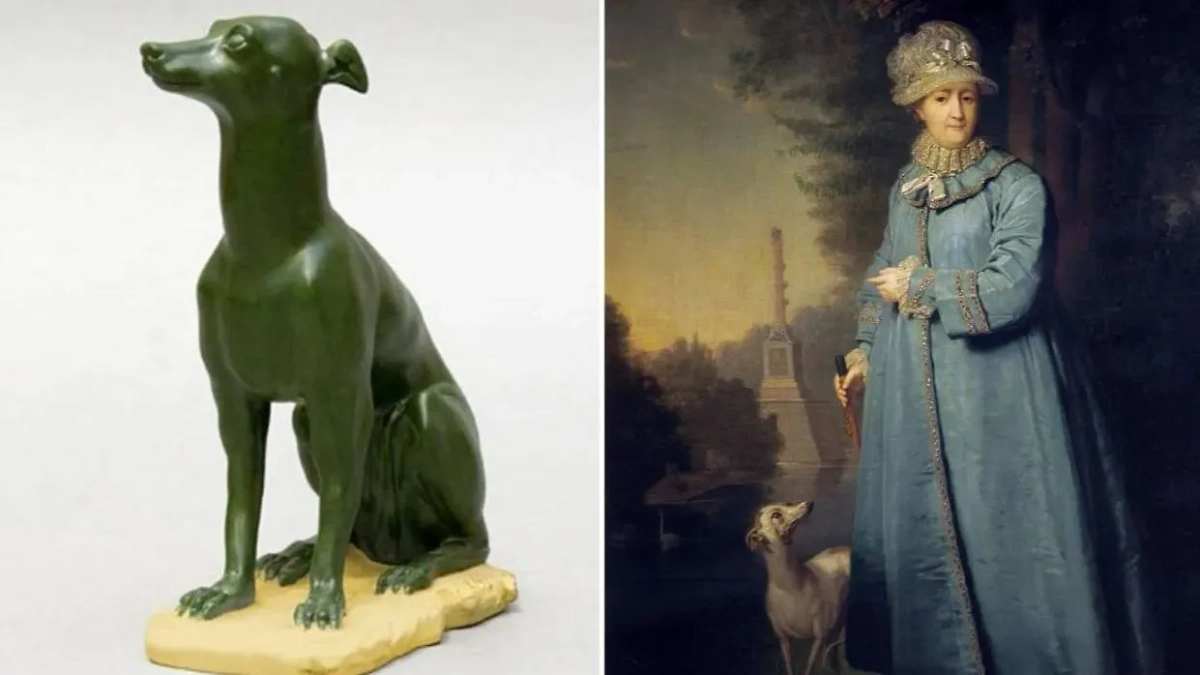 О левретках Екатерины II слагали легенды: их даже похоронили в пирамиде. Фото © Wikipedia / Жан-Доминик Рашетт,  © Wikipedia / Владимир Лукич Боровиковский