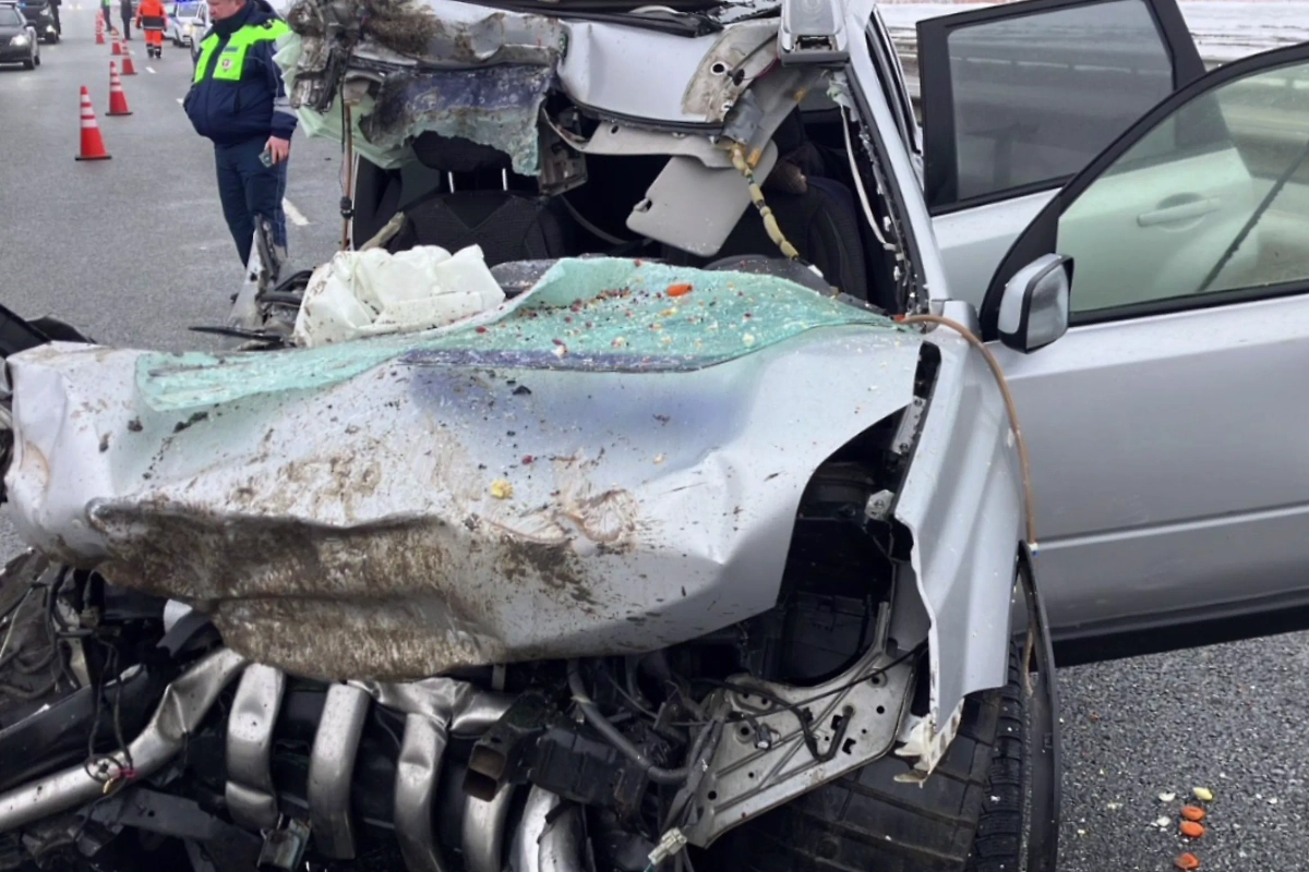 ДТП в Нижегородской области, в котором погиб глава епархии РПЦ в Казахстане. Фото © Telegram / Госавтоинспекция Нижегородской области